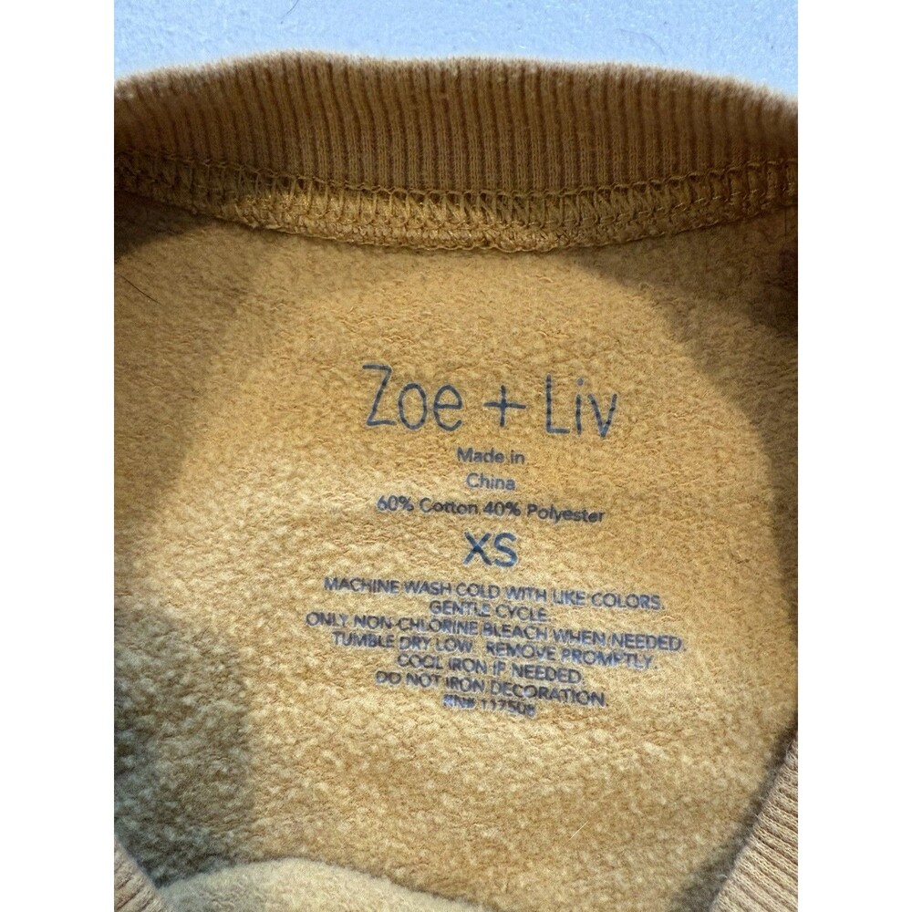Zoe + Liv Sweatshirt Medium Butterfly Cotton Floral Fairy Celestial Festival - Picture 3 of 7